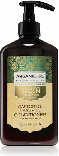 Arganicare Ricin Hair Growth Stimulator Leave In Conditioner Color Maintenance for Coloured Hair 400ml