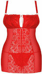 Obsessive Blossmina Chemise & Thong Red