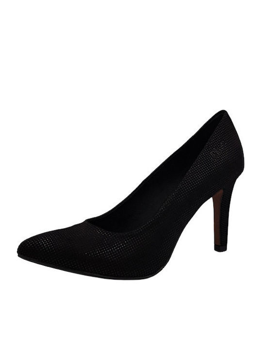 Suede Black Heels