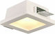 Optonica Pătrat Tencuială Spot Încorporat cu Soclu GU10 Alb 12x12cm. 1buc