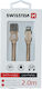 Swissten Geflochten USB-A zu Lightning-Kabel Gold 2m