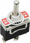 On-Off switch Toggle Silver 1pcs