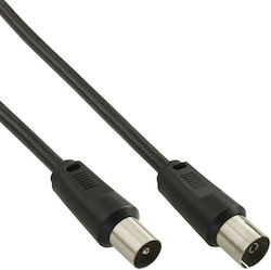 InLine Cablu De Antenă Coaxial De Sex Masculin - Coaxial De Sex Feminin Negru 5m