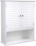 Vasagle Laundry Bathroom Cabinet L60xD20xH70cm White