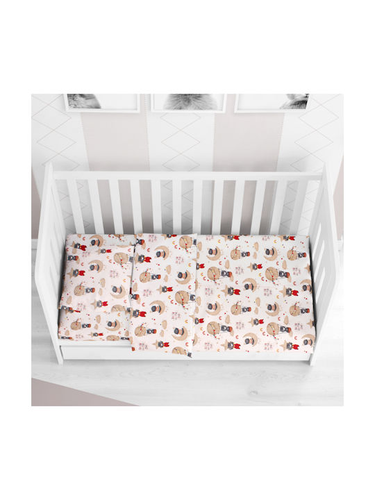 Dimcol Reach the Stars Beiges Baby Bettlaken 80x110cm