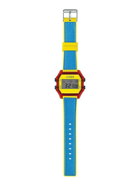 I AM Ψηφιακό Ανδρικό Ρολόι 44mm Μπαταρίας με Μπλε Καουτσούκ Λουράκι