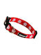 Petler Shining Red Paw Dog Collar in Red color Large 25mm x 41 - 66cm