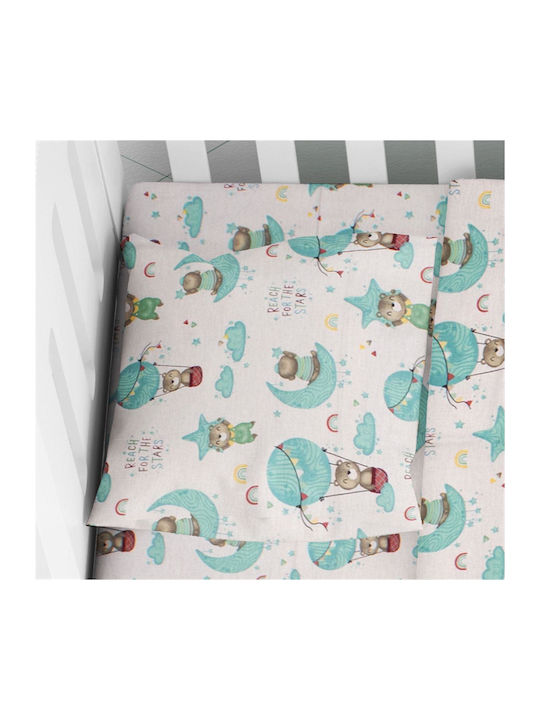 Dimcol Reach Stars Baby Cotton Pillowcase Green...
