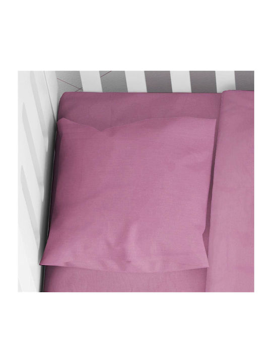 Dimcol Solid Baby Cotton Pillowcase Lilac 35x45cm