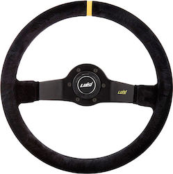 Luisi Jet Leather Car Steering Wheel with 35cm Diameter Yellow/Black ΤΙΜ./LU