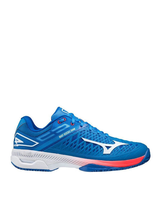 Mizuno Wave Exceed Tour 4 Ανδρικά Παπούτσια Τένις για Χωμάτινα Γήπεδα Μπλε