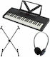 Startone Αρμόνιο BK-54 Set με 54 Πλήκτρα Τυπικής Αφής με Βάση και Ακουστικά Μαύρο