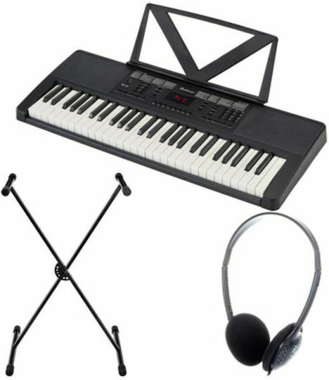 Startone Αρμόνιο BK-54 Set με 54 Πλήκτρα Τυπικής Αφής με Βάση και Ακουστικά Μαύρο