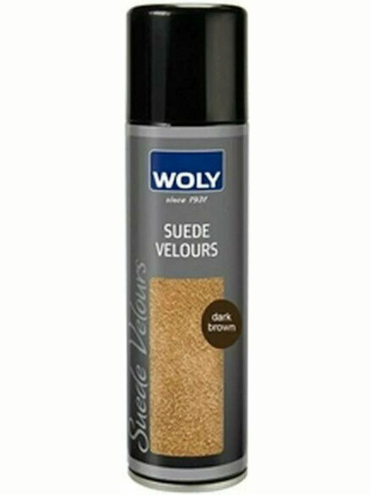 Woly Velours Spray Βαφή για Suede Παπούτσια Dark Brown 250ml