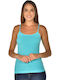 Mit Spaghetti-Träger Aqua Damen T-Shirt