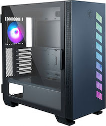 MSI MAG Vampiric 300R Gaming Midi Tower Computer Case with Window Panel and RGB Lighting Blue