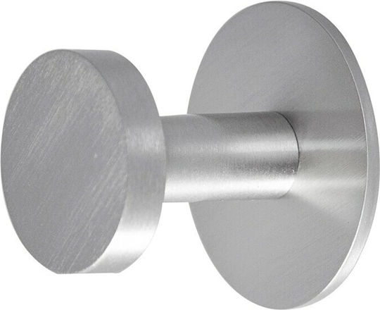Grekon Single Wall-Mounted Bathroom Hook Inox Silver