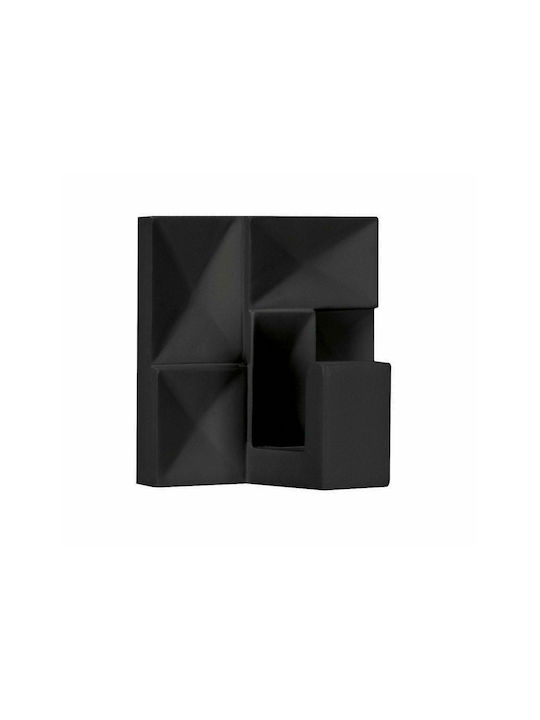 Kleine Wolke Brinkle Hooks Single Wall-Mounted Bathroom Hook ​5x5cm Black 8055926887