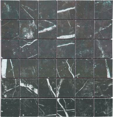Karag Mosaico Gloria MOSGLO Placă Perete Bucătărie / Baie Ceramic Mat 31.5x31.5cm Negru