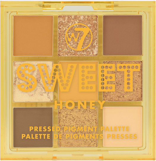W7 Cosmetics Sweet Paletă cu Farduri de Pleoape Formă Solidă Miere 8.1gr
