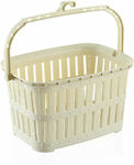 Viosarp Plastic Basket for Clothespins Beige