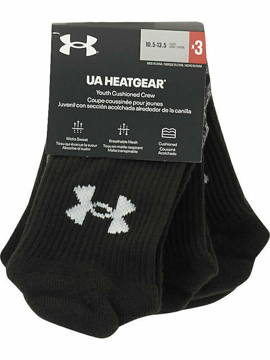 Under Armour Παιδικές Κάλτσες Μακριές Μαύρες 3 Ζευγάρια
