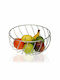 BigBuy Metallic Fruit Bowl Silver 28x28x14cm