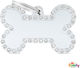 My Family Glam Large Bone Dog ID Tag White Meta...