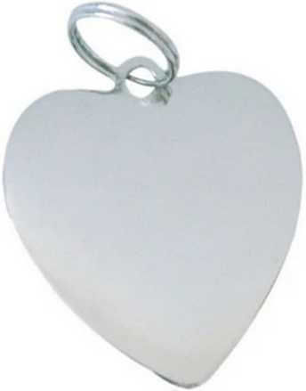 Croci Targhetta Metallo Cuore Hundemarke Herz Silber Metall