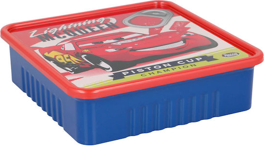Stor Cars Πλαστικό Παιδικό Δοχείο Φαγητού Disney Cars Μπλε 14.6 x 14.6 x 4.4εκ.