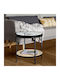 Round Side Table A-s Meca Glass Black 51x51x49 cm