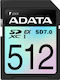 Adata Premier Extreme SDXC 512GB U3 V30 UHS-I 800MB/s