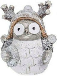 JK Home Decoration Christmas Owl Figure Gray 18cm