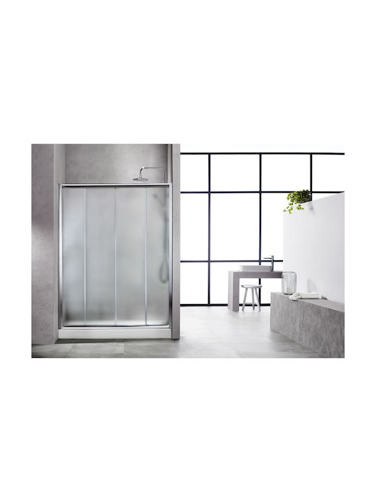 Tema Divider De Verandă Duș Cu Cabina De Duș Glisantă 170x180cm Tesatura Chrome