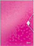 Leitz Folder with Rubber Band and Ears for Paper A4 Fuchsia Wow 4599