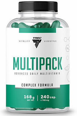 Trec Multipack Πολυβιταμίνη Advanced Daily Multivitamin για Ενέργεια, Ενίσχυση του Ανοσοποιητικού & τα Μαλλιά 240 κάψουλες