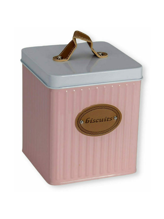 Viosarp Metallic Cookie Jar Pink 15x15x17cm