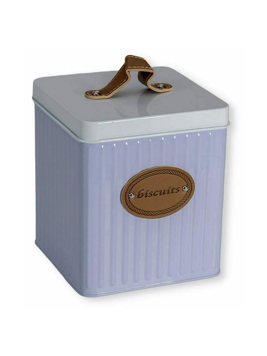 Viosarp Metallic Cookie Jar Purple Νο32748 15x15x17cm