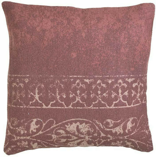 Inart Zierkissen Braun / Bordeaux 45x45cm