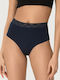 High-waisted Women's String Seamless Navy Blue