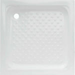 Tema Simple Square Τετράγωνη Πορσελάνινη Ντουζιέρα 80x80cm Λευκή