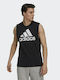 Adidas Essentials Ανδρική Μπλούζα Αμάνικη Μαύρη