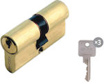 Cisa Lock Cylinder Security 54mm (27-27) with 3 Keys Gold