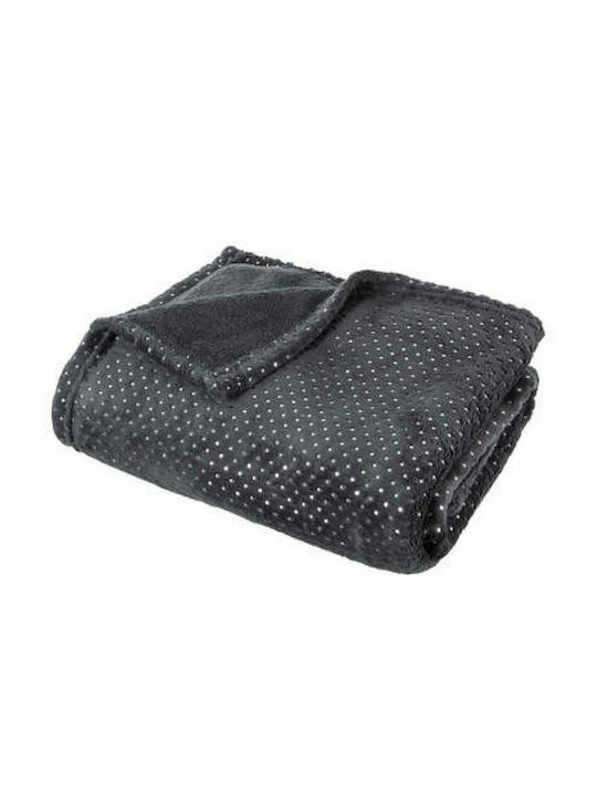 Atmosphera Κουβέρτα Fleece Καναπέ 125x150εκ. Ανθρακί