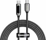 Baseus Display Geflochten USB 2.0 Kabel USB-C männlich - USB-C 100W Schwarz 2m (CATSK-C01)