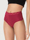 High-waisted Women's String Seamless Burgundy