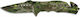Martinez Albainox Pocket Knife Green Camo with Blade made of Stainless Steel in Sheath