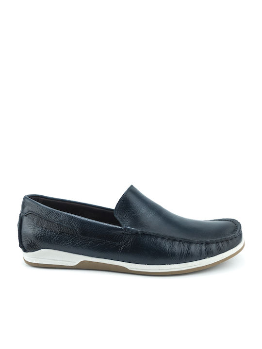 Leder Herren Mokassins in Blau Farbe