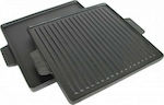 Proton Baking Plate Double Sided with Cast Iron Flat & Grill Surface 38x38cm SM888