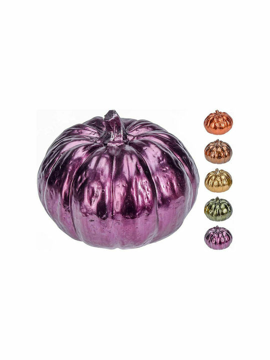 JK Home Decoration Χριστουγεννιάτικη Κεραμική Φιγούρα Κολοκύθα Ύψους 13εκ. (Διάφορα Σχέδια)